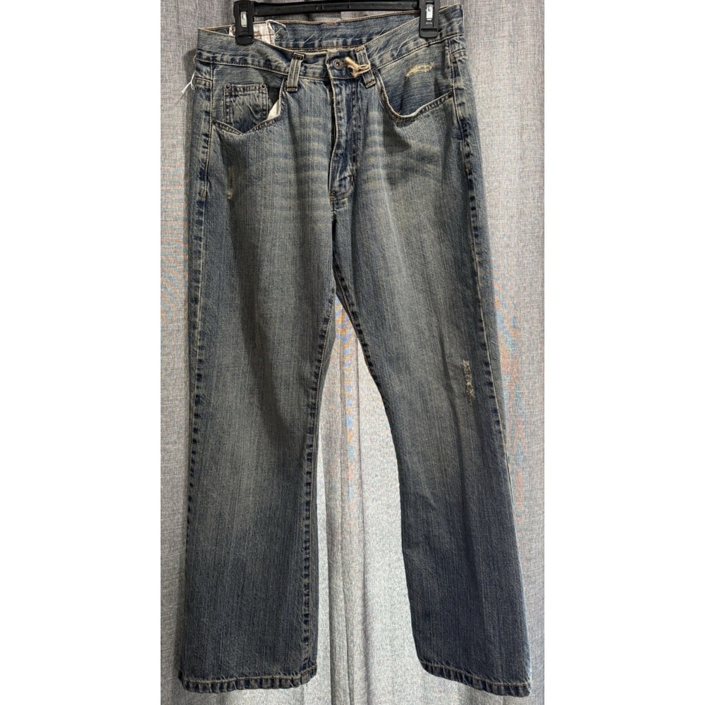 Company 81 Vintage Mens Distressed Jeans 32x30 Streetwear Leather Patch